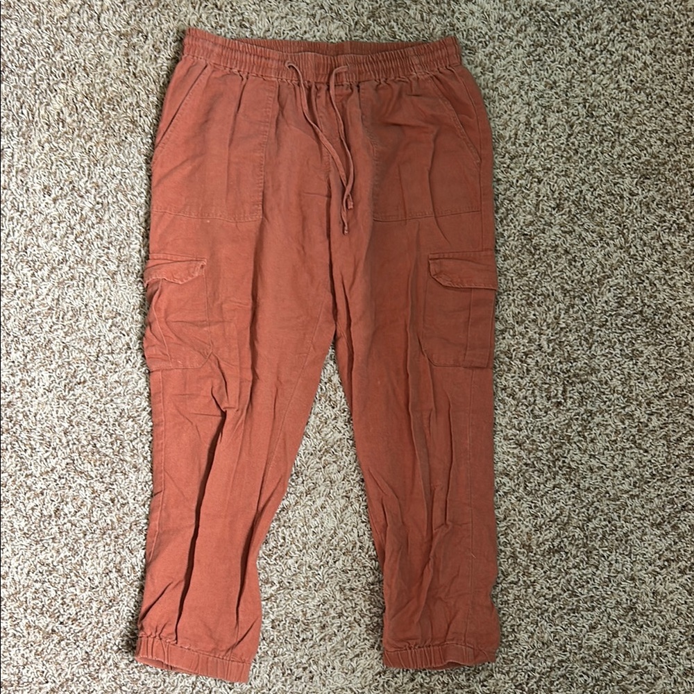 Just Living Orange Track Pants Relaxed Fit